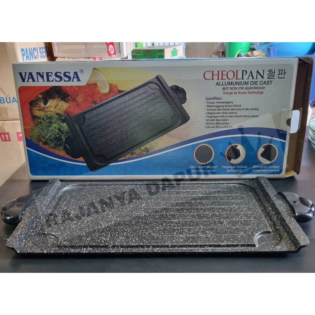kochipan panggangan grill segi panjang teflon - panggangan bbq panjang - kochipan vanessa cheopan