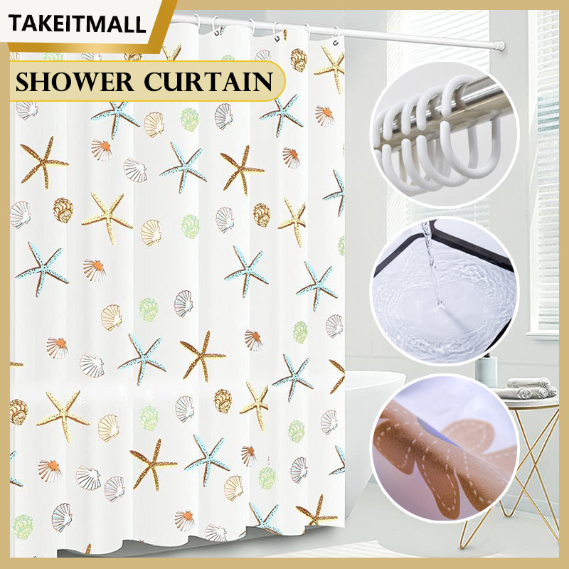 Tirai Kamar Mandi Anti Air/Anti Air Shower Curtain/Tirai Kamar Mandi Premium