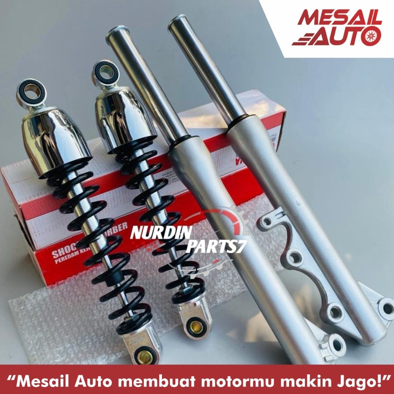 Paket Shockbreaker Belakang + As Shock Depan Plus Tabung Jupiter z Lama Jupiter z Burhan Fizr Vega r