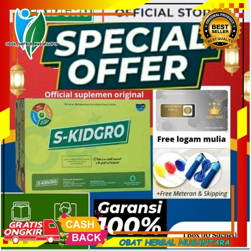 S Kidgrow Official Store Peninggi Badan S Kidgro Skidgrow Original Skid Grow 1 Box 10 Sachet