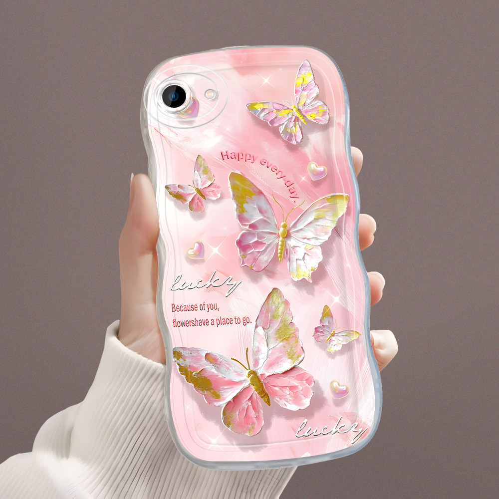 Casing Hp Untuk Vivo Y53 Y53i 1606 Handphone Silikon Softcase Pink Butterfly 4927 Soft Phone Case Ke