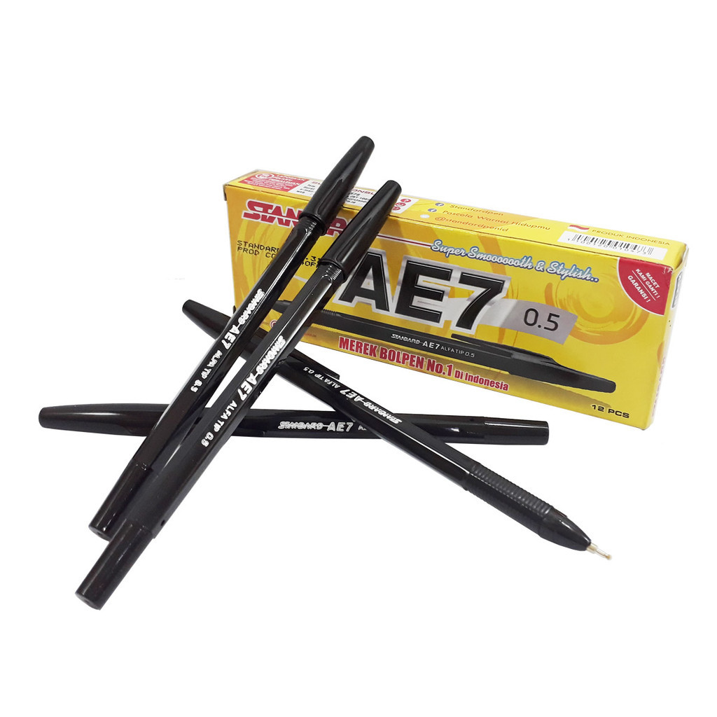 

Standart AE-7 Pulpen Pena 0.5mm Warna Hitam/Merah/Biru M&G ABP64778 ABP64780