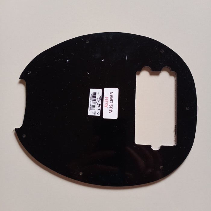 Pickguard Gitar Bass Musicman 4 String Warna Black 3 Ply / Pickguard Gitar Hitam