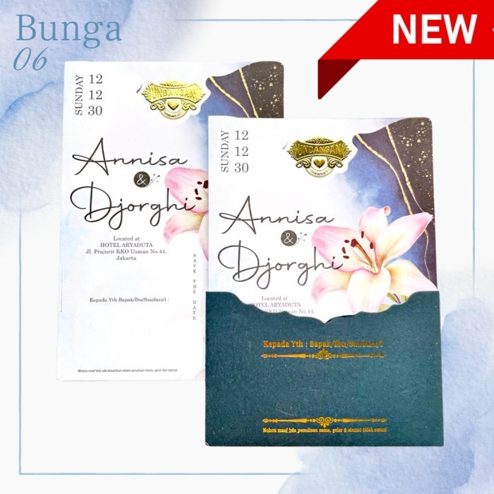 Bg 06 kertas blangko undangan pernikahan kosong unik amplop murah