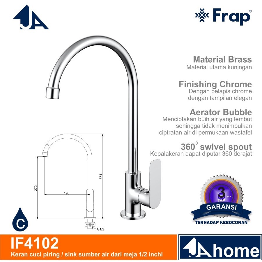 KERAN CUCI PIRING / KRAN SINK FRAP IF4102