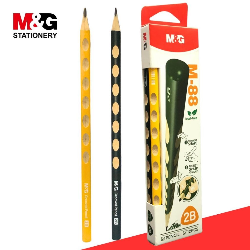 

Pensil Grooved M-88 M&G Triangle Shape AWP307E8 Pencil Beralur 2B Bentuk Segitiga - SATUAN- SHAGB