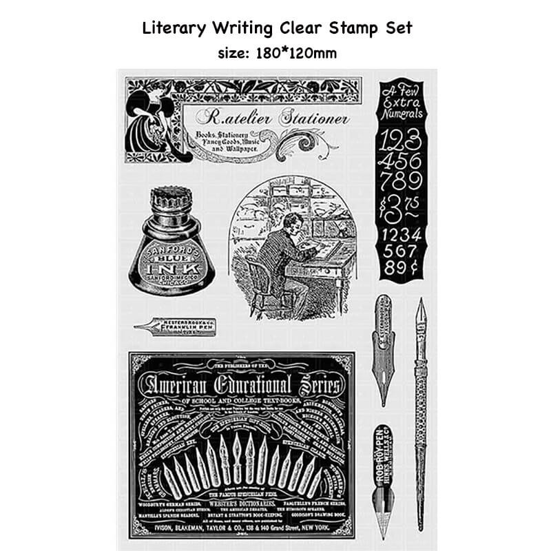 

Stamp Scrapbooking Clear Stamps 10+ Types Journaling New York Egypt Japan Silicone Vintage Scrapbook