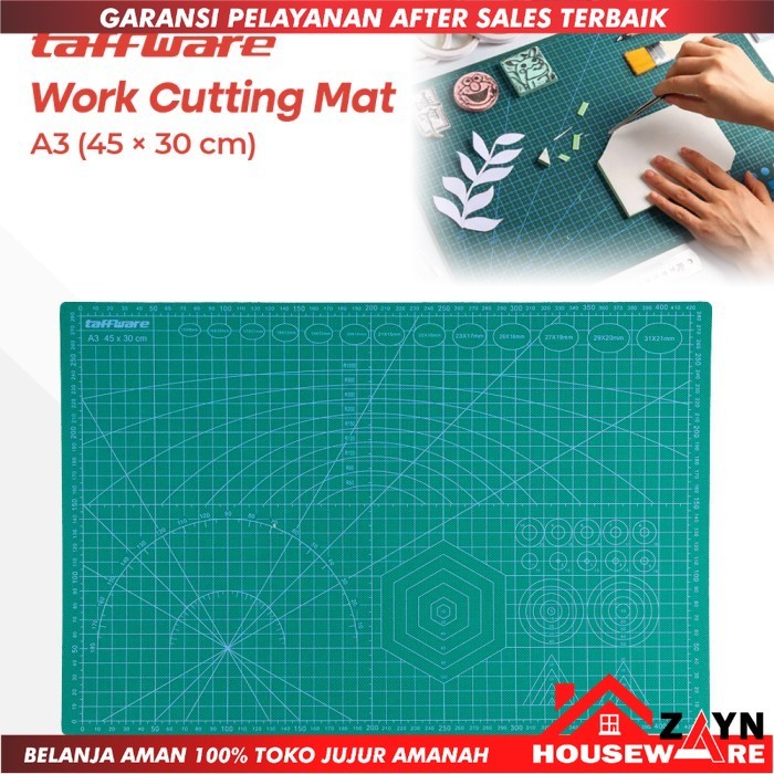 

Work Cutting Mat Pad Taffware A3 45 x 30cm - Green
