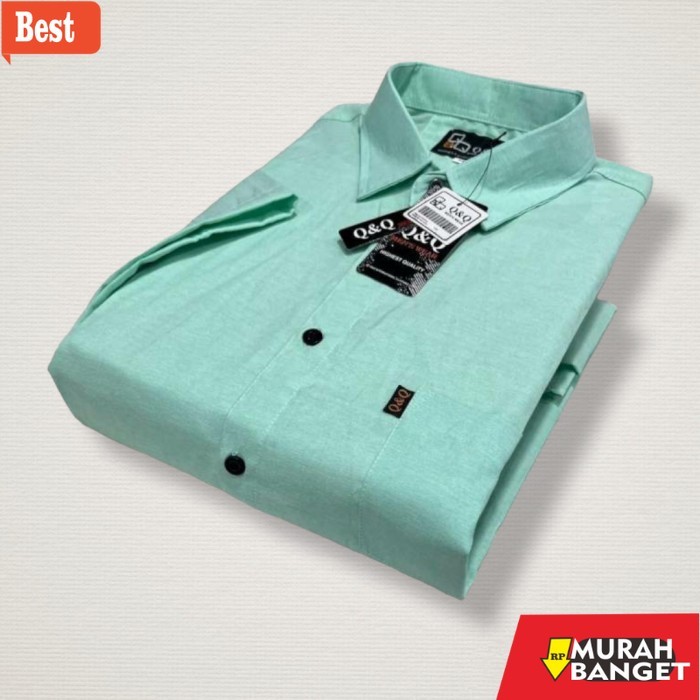 kemeja pendek pria keren kemeja pria- JUMBO XXL XXXL XXXXL- Kemeja pria lengan pendek polos - 788, X