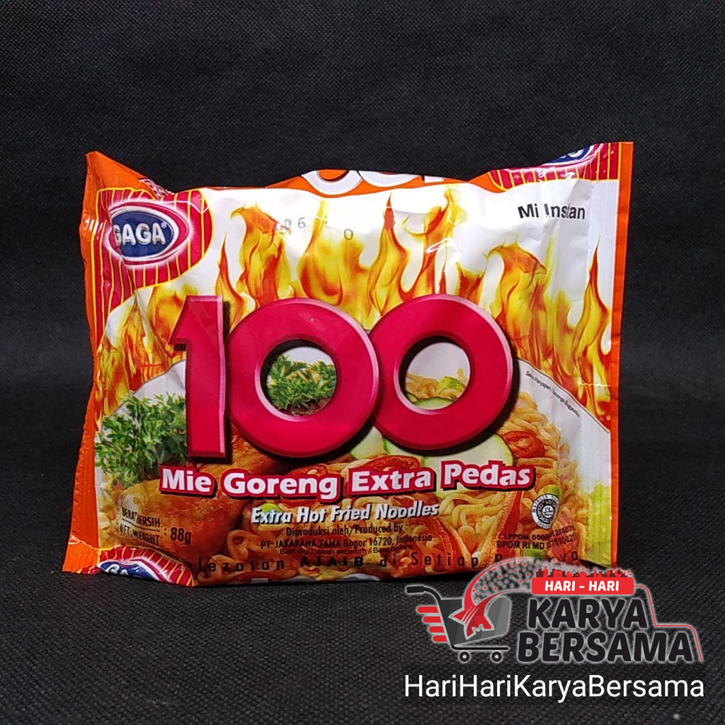 

GAGA 100 MIE INSTAN GORENG EXTRA PEDAS 88GR