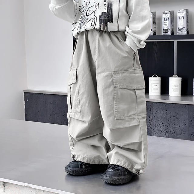 anak Celana Baggy Celana Anak Vintage Laki laki Celana Retro Distro Tebal Celana Tren Korea