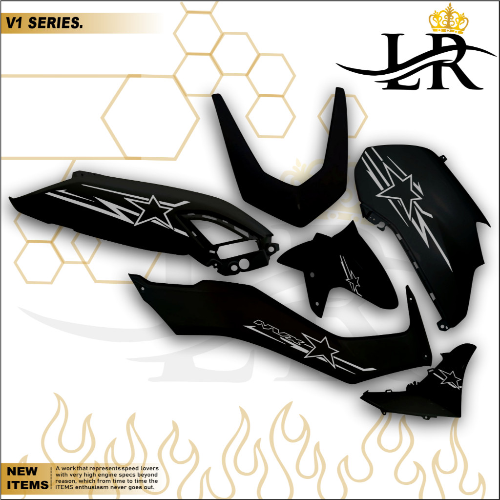 STICKER STRIPING VARIASI NMAX NEW 2020-2023 STRIPING BINTANG YAMAHA NMAX NEW