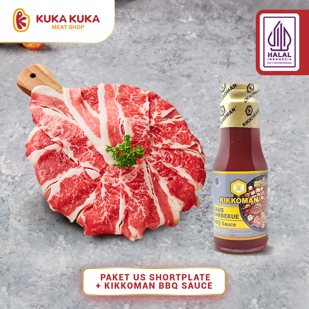 

PAKET BEEF MARINASI Us Shortplate Beef 500gr & Kikkoman BBQ 300ml