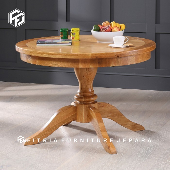 Meja makan kayu jati bulat meja makan bulat kayu jati pilihan