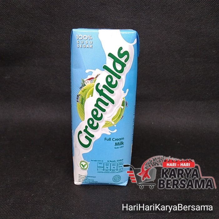 

SUSU CAIR GREEN FIELDS GREENFIELDS FULL CREAM MILK UHT 250ML