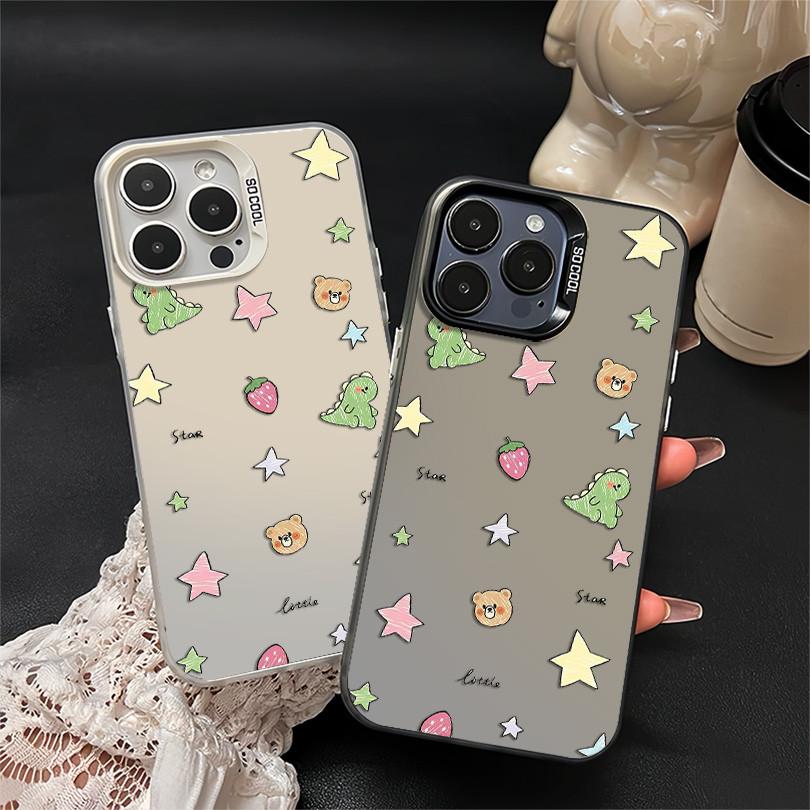 Beruang dan Dinosaurus Jr Premium Matte Hard Case Hp OPPO A60 A16 A58 A18 A54 A15 A57 A15 A92020 A31