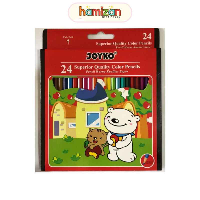 

Joyko Cp 24 pb Pencil Pinsil Warna / Color Pencils panjang CP-24PB