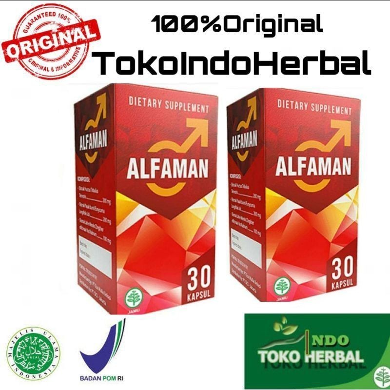 (" Terlaris) Alfaman Asli Obat  Stamina Pria Original(GRATIS ONGKIR) ORIGINAL/NO KW
