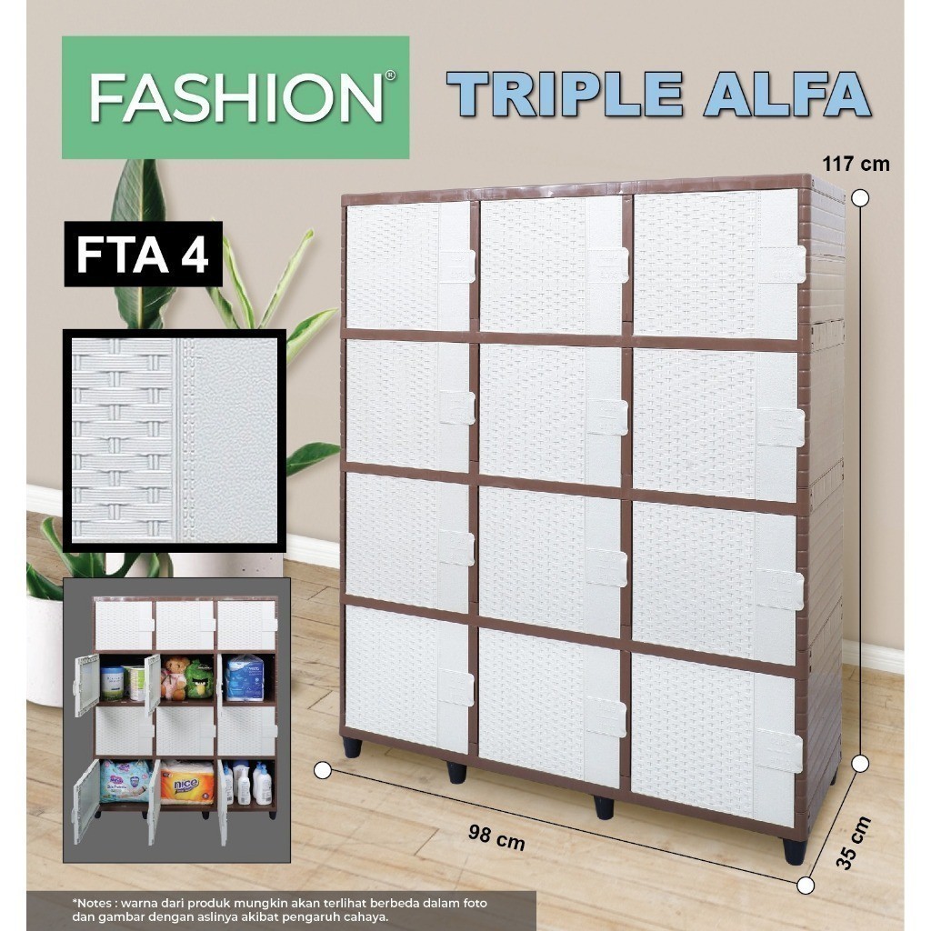 Fashion Triple Alfa Justin (FTA) - Lemari plastik Triple Club ALFA Triple Susun 5 Susun 4 Susun 3 Su
