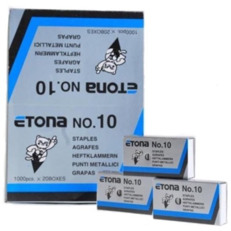 

Isi Staples Etona No. 10 Original - 1 pack isi 20 box
