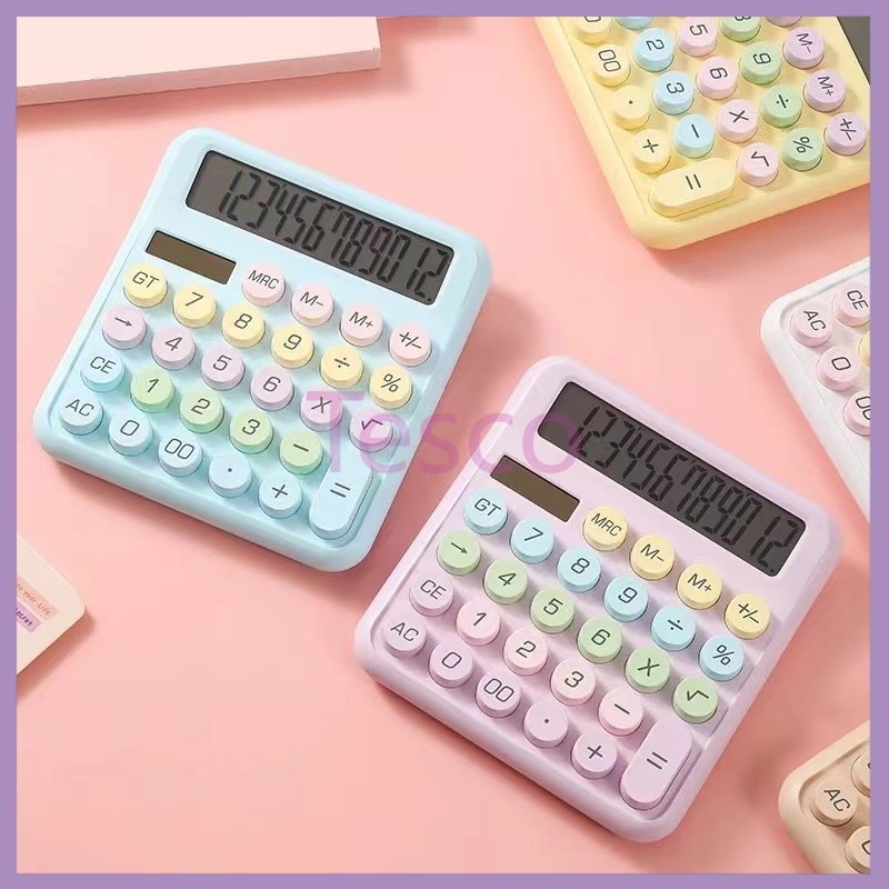 

Tesco Kalkulator surya/kalkulator catu daya ganda 12-bit/kalkulator modis dan cantik