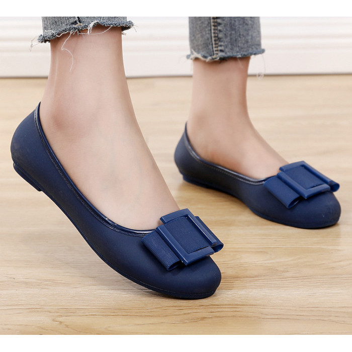 ⩨Best Quality⩨ Mall New Collection  Sepatu Flat Shoes Wanita Sepatu Wedges Slip On Kerja Bahan Jelly