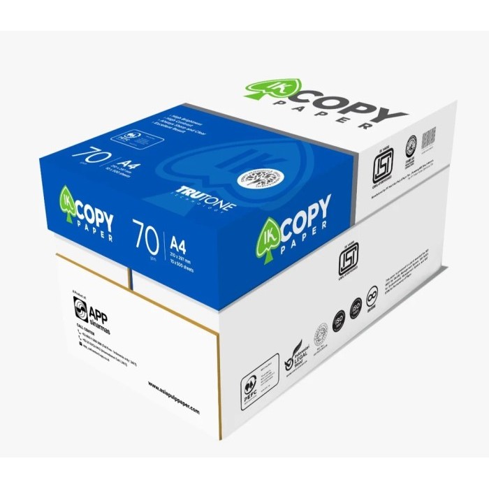 

Ay00! Kertas HVS A4 70gr IK COPY PAPER - 1 Rim isi 500 Lembar