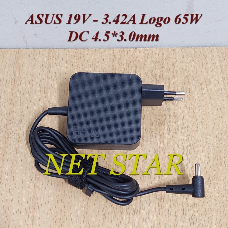 Charger Adaptor Laptop Asus 19V - 3.42A DC DC 4.5*3.0mm 65W Pin Central Logo 65W -NSTAR-1
