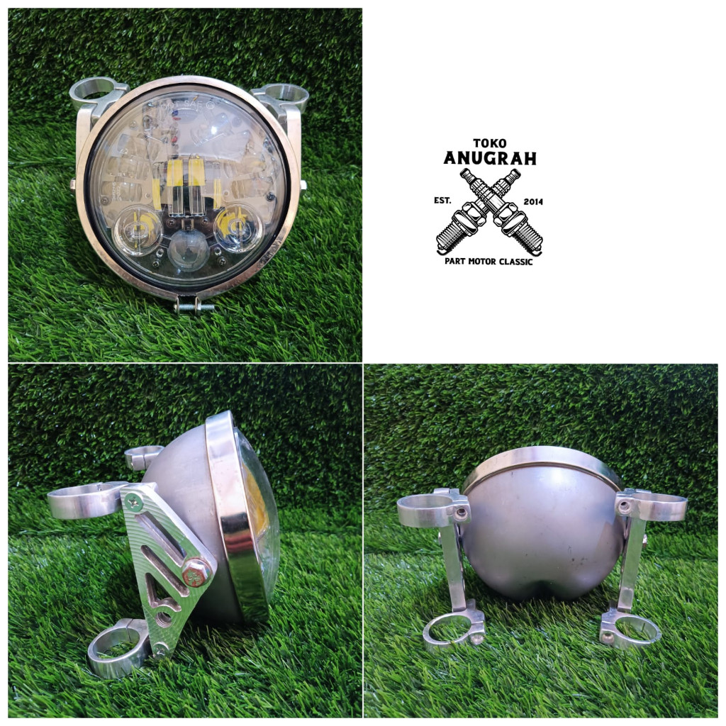 Daymaker 5,75inch 16 LED set Batok L2G Mentah Kupingan Segitiga CNC