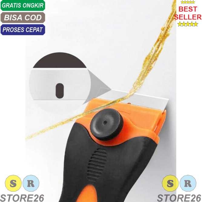 

Pisau Pengupas Stiker Serbaguna Scraper Knife for Car Sticker - QD-0485