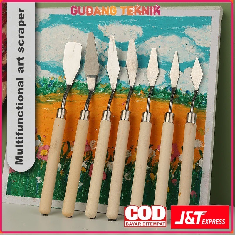 

Pisau Palet Lukis Cat Akrilik Painting Scraper Knife 7 PCS - 7RHRETSV