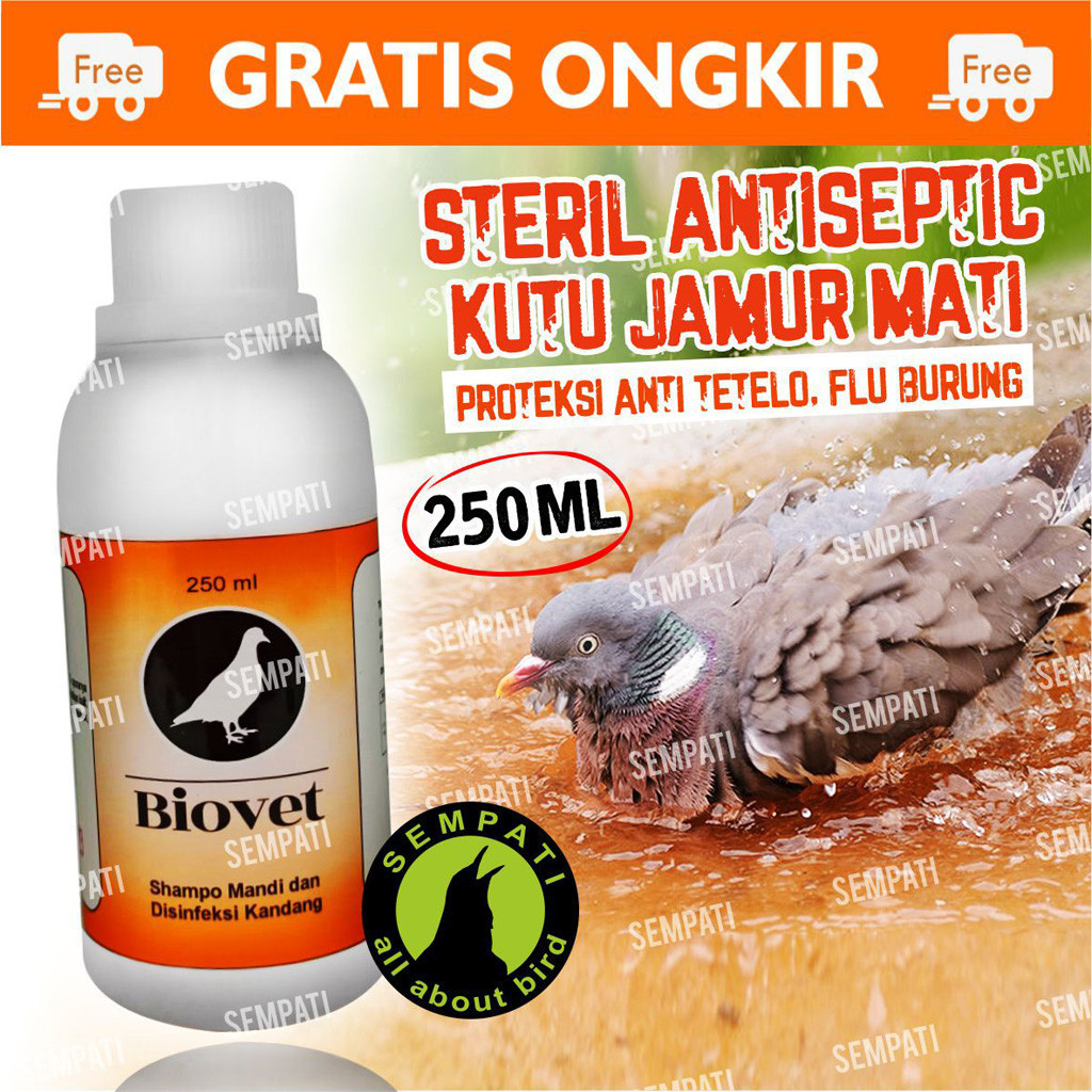 Adw SEMPATI SHAMPO BURUNG BIOVET VITAREST SAMPO MERPATI DARA DESINFEKSI KANDANG DESINFEKTAN SANGKAR