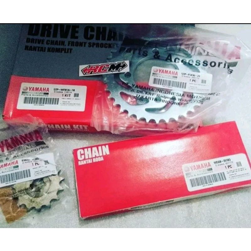 DRIVE CHAIN KIT GER GIR GEAR SET YAMAHA JUPITERZ CEGUK GUWEK BURHAN JUPZ JUPITER Z ORI ORIGINAL YAMA