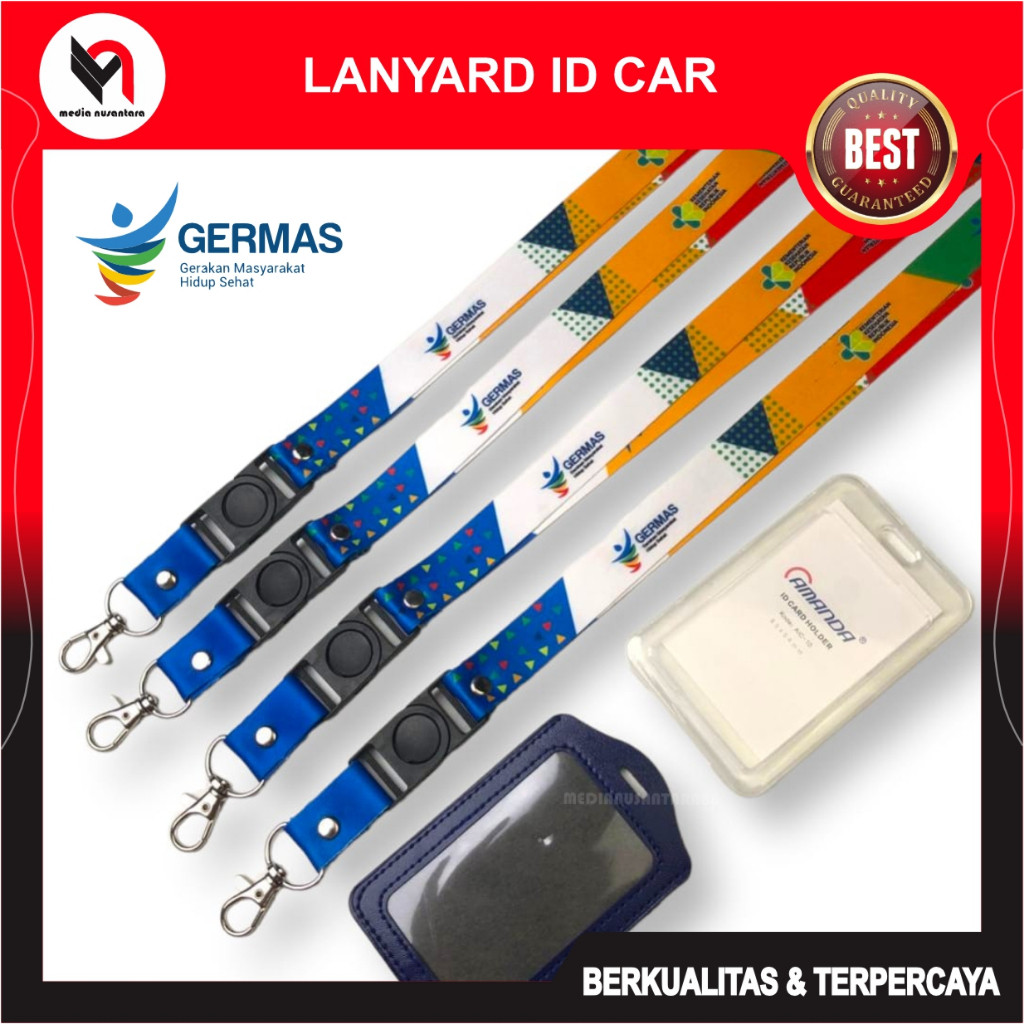 

Kemenkes GERMAS Tali ID Card Lanyard Printing Full Colour