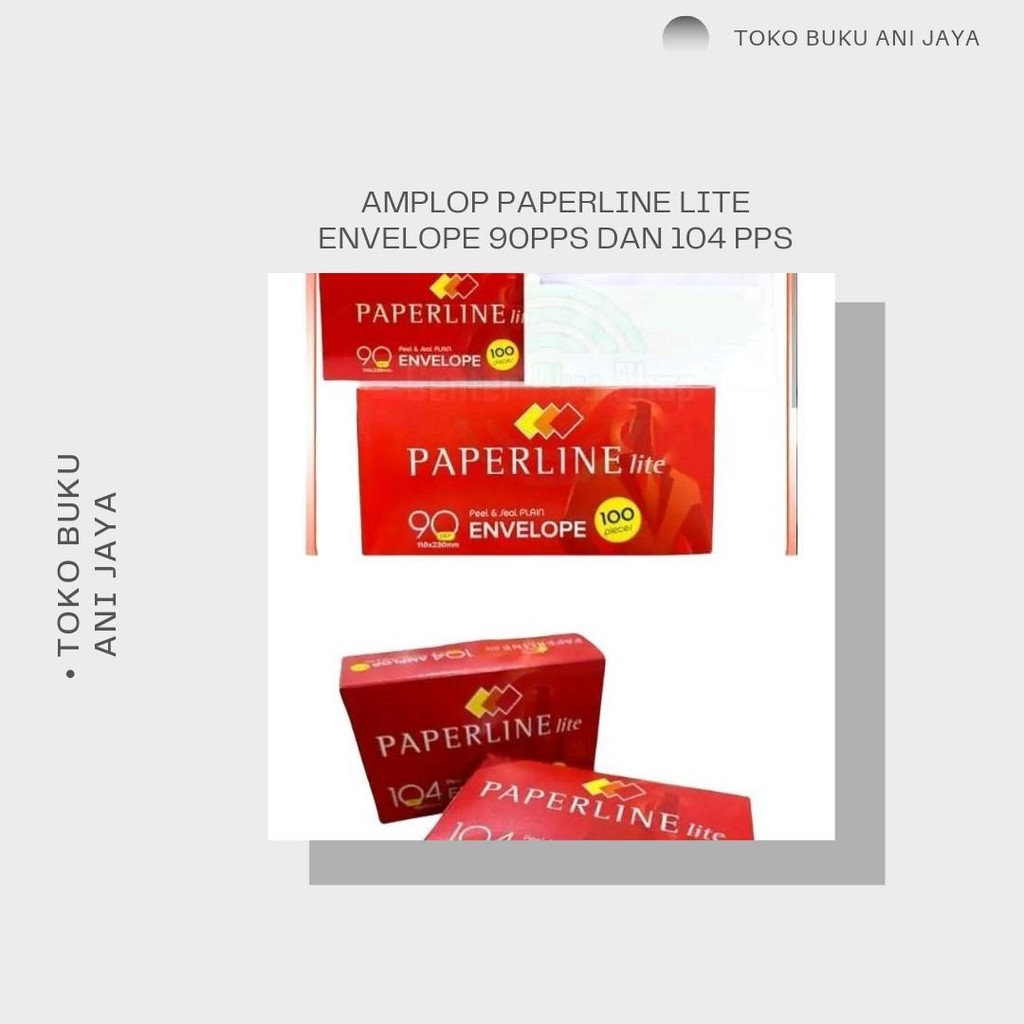 

AMPLOP PAPERLINE LITE ENVELOPE 90PPS DAN 104 PPS 100PCS Surat