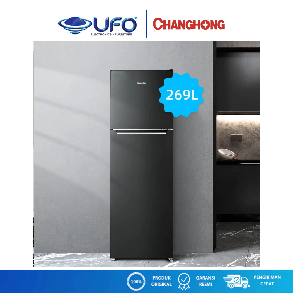 Changhong Kulkas 2 Pintu Inverter 275 Liter FTM355NIB