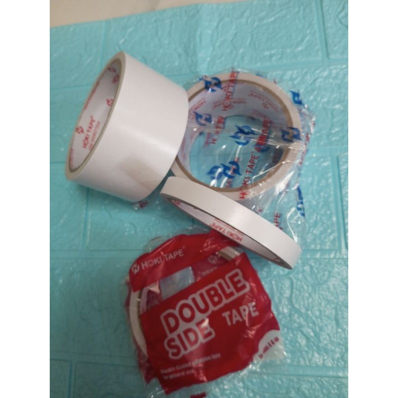 

GROSIRJUJUR Double Tape Lakban Bolak Balik Isolasi ukuran 12mm 24mm 48mm Panjang 8 Meter