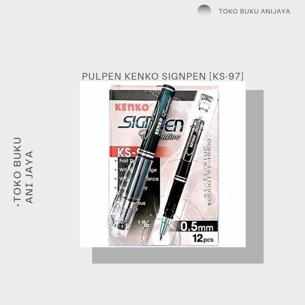 

PULPEN/PENA TULIS KENKO SINGPEN [KS-97] 1PACK ISI 12PCS Stationery