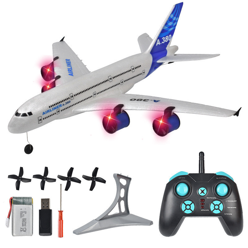 Remote Control A380 747 Airbus Fixed Wing Foam Model Aircraft Three Channel Glider Rc Plane Toy Gift