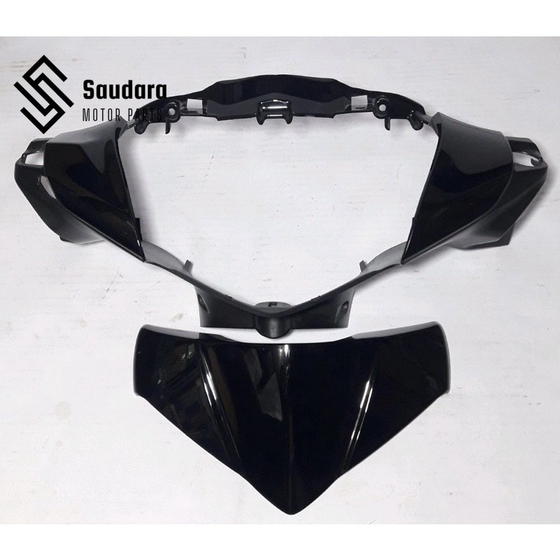 Batok Depan Supra X 125 Helm In 2011 2012 2013 Hitam | front handle cover WIN | kepala lampu motor h