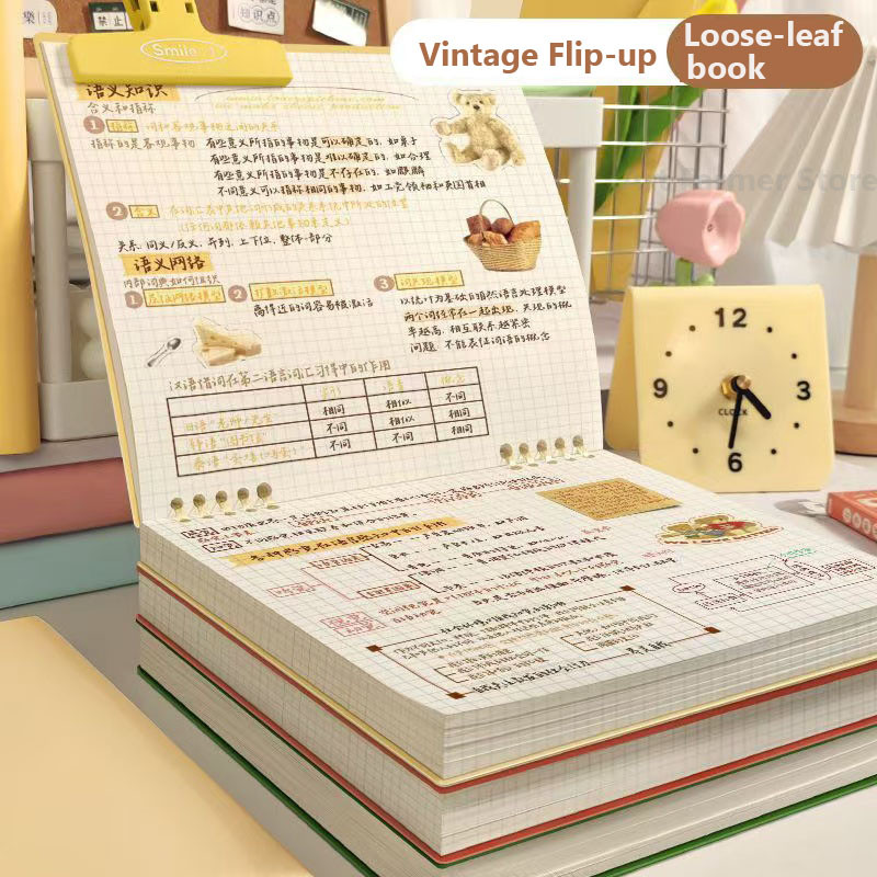 

Grid Diary Flip Sketchbook B5 Sketch Book Notebook Notepad Retro Daily Planner Notebooks Writing Pads Office School Supplies
