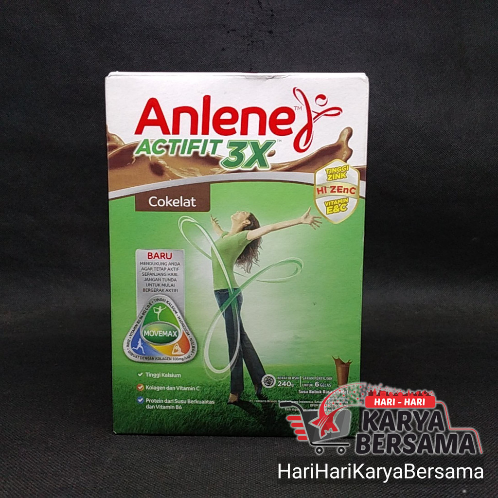 

SUSU BUBUK ANLENE ACTIFIT 3X RASA COKELAT 240GR