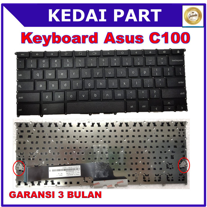 Keyboard Asus Chromebook Flip C100 C100p C100pa Black