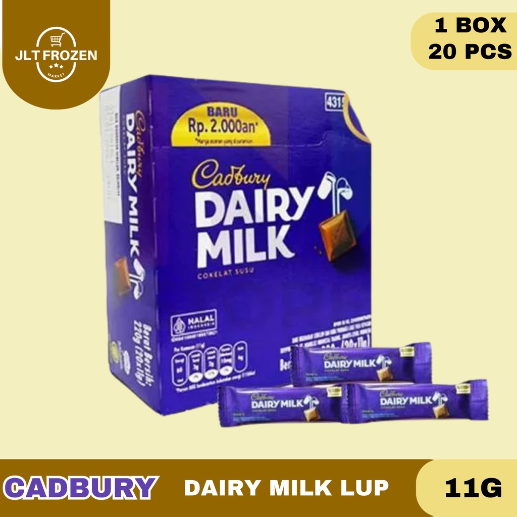 

Cadbury Dairy Milk Lup / Coklat Susu / Chocolate / Import Australia / Milk Chocolate Kemasan 11g 1 BOX/20PCS