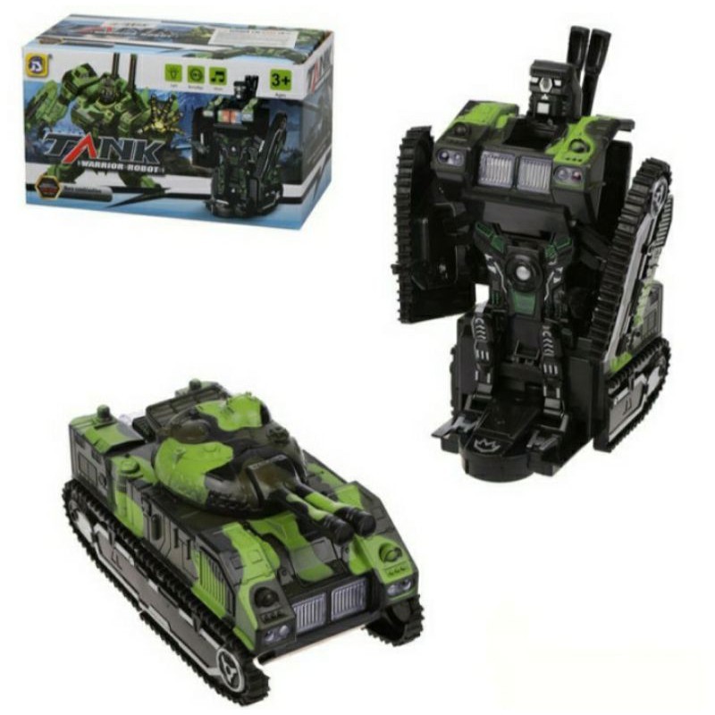LETERSHOP mainan edukasi tank warrior robot II tank jadi robot