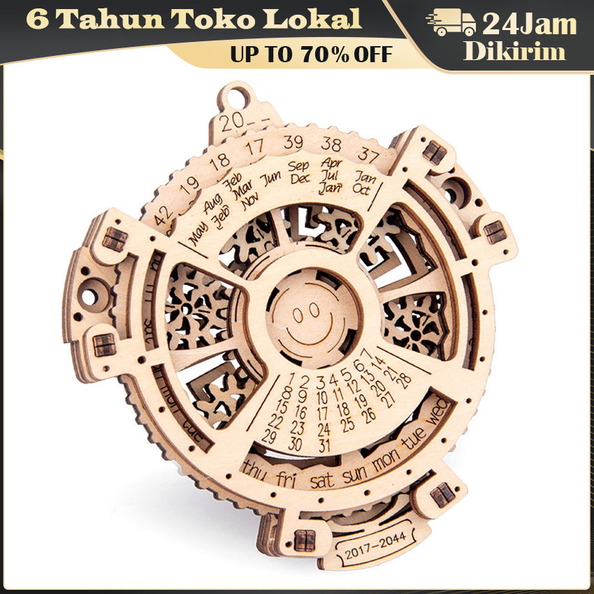 

Kalender Abadi Roda Gigi Kayu 3D / Puzzle Mekanis Edukatif untuk Anak & Dewasa Cocok Sebagai Dekorasi dan Hadiah Unik