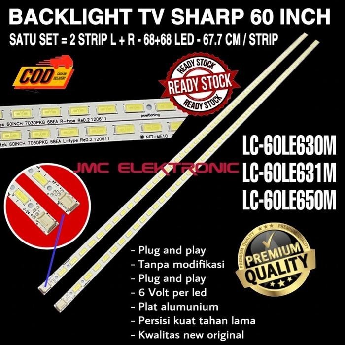 DK23 BACKLIGHT TV LED SHARP 60 INC LC-60LE630 LC-60LE631 LC-60LE650 LC-60LE630M LC-60LE631M LC-60LE6