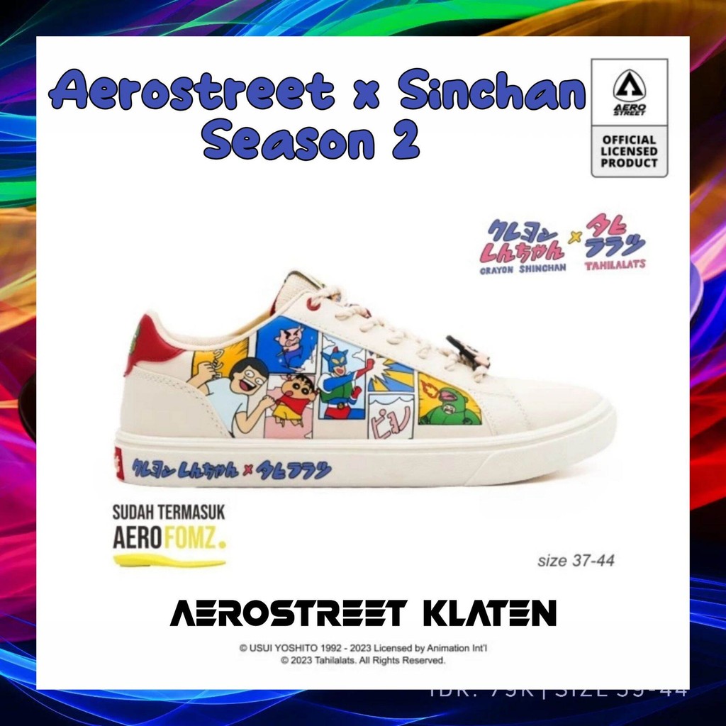 Aerostreet x Shinchan 37-44 Sepatu Sneakers Limited Edition | Aerostreet Sinchan