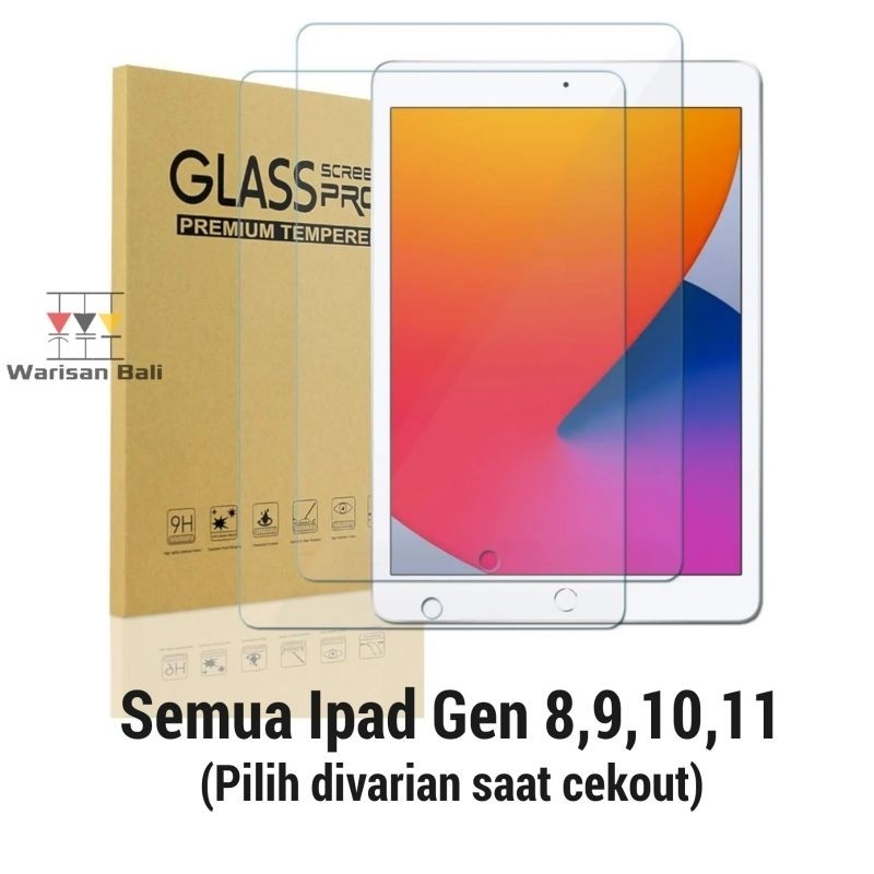 Tempered Glass Ipad 8 9 10 11 A16 dan Terbaru Anti Gores Ipad Apple
