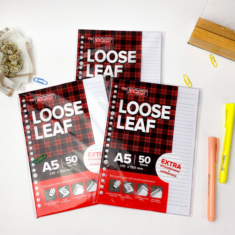 

LOOSE LEAF A5 50 POLOS BERGARIS / ISI BINDER A5 POLOS